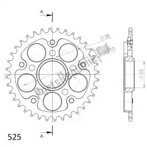 SUPERSPROX SU673636G ktw rear stealth 36t, gold, 525 - Bottom side