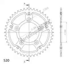 Here you can order the ktw rear alu 44t, black, 520 from Supersprox, with part number SU274344B:
