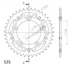 ktw rear stealth 36t, gold, 525 van Supersprox, met onderdeel nummer SU674436G, bestel je hier online: