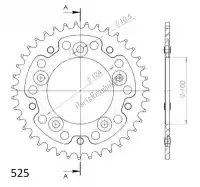 SU274438B, Supersprox, Ktw ty? alu 38t, czarny, 525    , Nowy