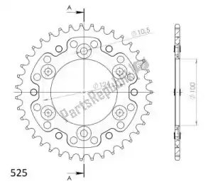 SUPERSPROX SU674538S ktw posteriore stealth 38t, argento, 525 - Il fondo