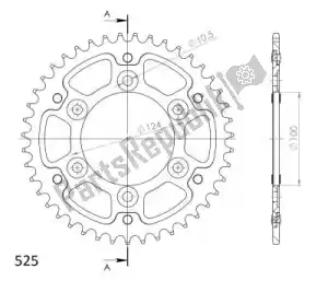 SUPERSPROX SU674543G ktw rear stealth 43t, gold, 525 - Bottom side