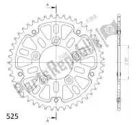 SU280745B, Supersprox, Ktw rear alu 45t, black, 525    , New