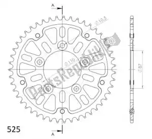 SUPERSPROX SU680746D ktw rear stealth 46t, blue, 525 - Bottom side