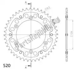 Aquí puede pedir ktw sigilo trasero 43t, oro, 520 de Supersprox , con el número de pieza SU680843G: