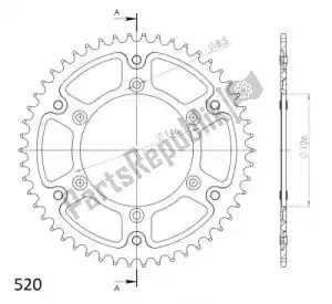 SUPERSPROX SU680850R ktw rear stealth 50t, red, 520 - Bottom side