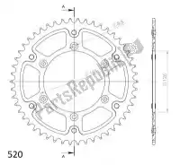 SU680851B, Supersprox, Ktw arrière furtif 51t, noir, 520    , Nouveau