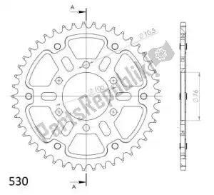 SUPERSPROX SU681645B ktw rear stealth 45t, black, 530 - Bottom side