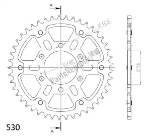 SUPERSPROX SU681646G ktw rear stealth 46t, gold, 530 - Onderkant