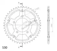 SU682942D, Supersprox, Ktw rear stealth 42t, blue, 530    , New