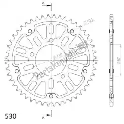 Here you can order the ktw rear stealth 47t, black, 530 from Supersprox, with part number SU682947B: