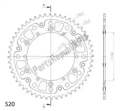 Here you can order the ktw rear stealth 52t, blue, 520 from Supersprox, with part number SU685352D: