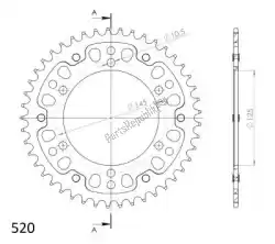 Here you can order the ktw rear stealth 45t, blue, 520 from Supersprox, with part number SU685545D: