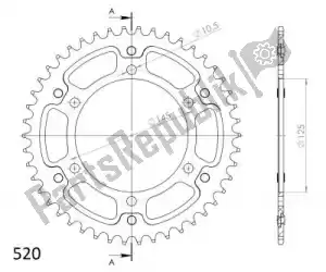 SUPERSPROX SU685546G ktw rear stealth 46t, gold, 520 - Bottom side