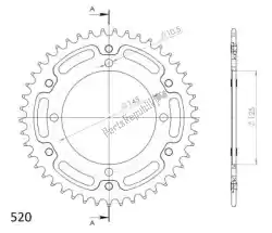 Qui puoi ordinare ktw posteriore stealth 45t, blu, 520 da Supersprox , con numero parte SU685745D: