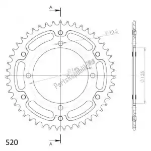 SUPERSPROX SU685747G ktw rear stealth 47t, gold, 520 - Bottom side