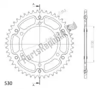 SU285948B, Supersprox, Ktw posteriore alu 48t, nero, 530    , Nuovo