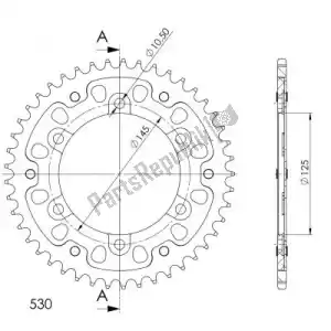 SUPERSPROX SU686544G ktw rear stealth 44t, gold, 530 - Bottom side