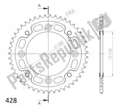 Qui puoi ordinare ktw posteriore alu 46t, argento, 428 da Supersprox , con numero parte SU289846S: