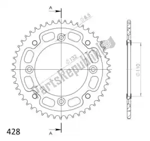 SUPERSPROX SU689849B ktw rear stealth 49t, black, 428 - Bottom side