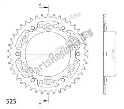 Here you can order the ktw rear alu 42t, black, 525 from Supersprox, with part number SU289942B: