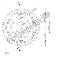 SU290542O, Supersprox, Ktw posteriore alu 42t, arancio, 520    , Nuovo