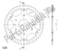 SU290544O, Supersprox, Ktw posteriore alu 44t, arancio, 520    , Nuovo