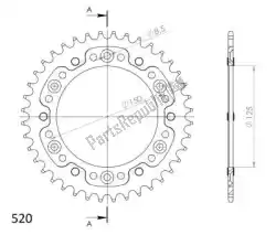 Aquí puede pedir ktw sigilo trasero 39t, oro, 520 de Supersprox , con el número de pieza SU699039G: