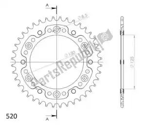 SUPERSPROX SU699040O ktw sigilo trasero 40t, naranja, 520 - Lado inferior