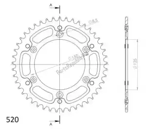 SUPERSPROX SU699046B ktw posteriore stealth 46t, nero, 520 - Il fondo