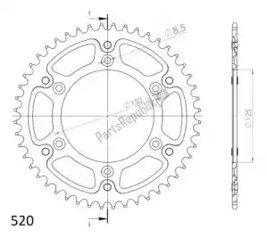 SUPERSPROX SU699049B ktw rear stealth 49t, black, 520 - Bottom side