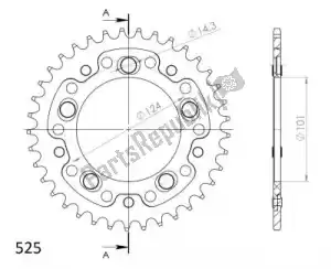 SUPERSPROX SU699137G ktw rear stealth 37t, gold, 525 - Bottom side