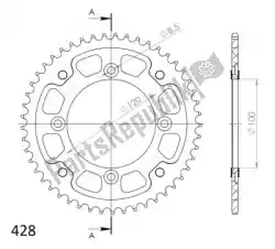 Here you can order the ktw rear alu 49t, silver, 428 from Supersprox, with part number SU299849S: