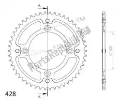 Here you can order the ktw rear stealth 50t, gold, 428 from Supersprox, with part number SU699850G: