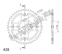 SU2120642R, Supersprox, Ktw arrière alu 42t, rouge    , Nouveau