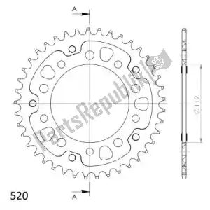 SUPERSPROX SU6130341G ktw rear stealth 41t, gold, 520 - Bottom side