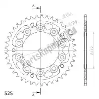 SU2130441B, Supersprox, Ktw traseiro alumínio 41t, preto, 525    , Novo