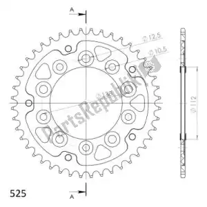 SUPERSPROX SU6130444S ktw rear stealth 44t, silver, 525 - Bottom side