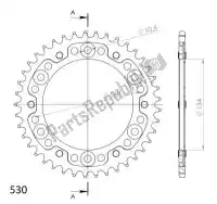 SU2130642G, Supersprox, Ktw traseiro alumínio 42t, ouro, 530    , Novo