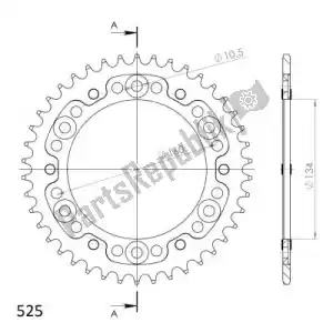 SUPERSPROX SU6130741G ktw rear stealth 41t, gold, 525 - Onderkant