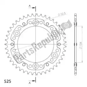 SUPERSPROX SU6130743B ktw rear stealth 43t, black, 525 - Bottom side