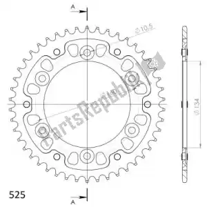 SUPERSPROX SU6130746B ktw posteriore stealth 46t, nero, 525 - Il fondo