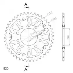 Here you can order the ktw rear alu 44t, red, 525 from Supersprox, with part number SU2133244R: