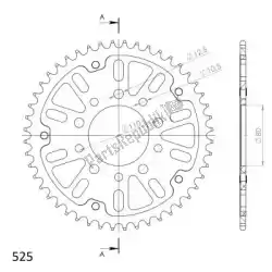 ktw rear alu 45t, black, 525 van Supersprox, met onderdeel nummer SU2133245B, bestel je hier online: