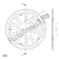 SU2133446R, Supersprox, Ktw arrière alu 46t, rouge, 530    , Nouveau