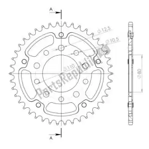 SUPERSPROX SU6133441G ktw rear stealth 41t, gold, 530 - Bottom side