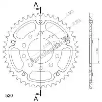 SU6133445G, Supersprox, Ktw arrière furtif 45t, or, 530    , Nouveau