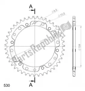 SUPERSPROX SU6134044G ktw rear stealth 44t, gold, 530 - Bottom side