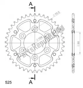 SUPERSPROX SU2148941B ktw trasero aluminio 41t, negro, 525 - Lado inferior