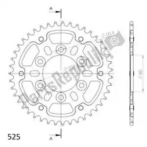 SUPERSPROX SU2148943B ktw rear alu 43t, black, 525 - Onderkant